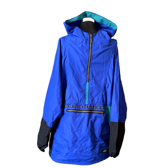 LL Bean Anorak Jacket Aztec 1/2 Zip Pullover Y2K Windbreaker Men’s XXL - Picture 1 of 12